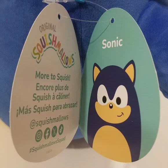 Squishmallows Sonic the Hedgehog, 8", NWT - Picture 10 of 16